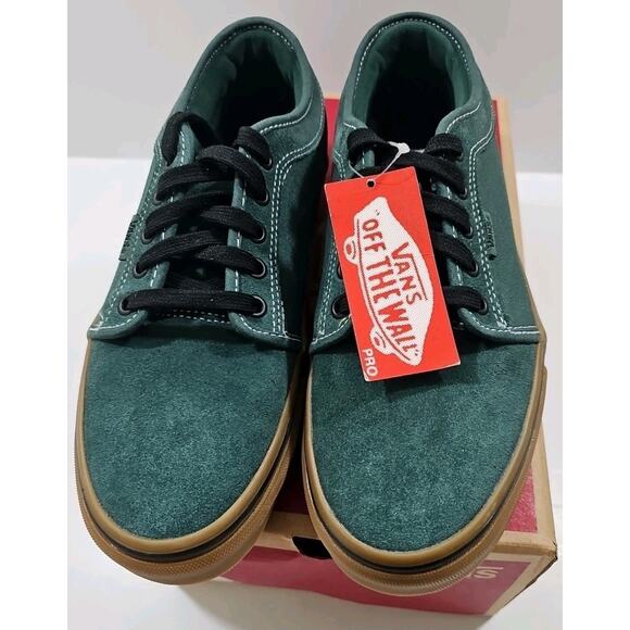 Vans ~Woman 9; Men's 7.5~Chukka Low Trekking Green/Black Suede Gum Sneaker - Picture 8 of 16